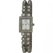 Henley Ladies Quartz Watch With White Dial Analogue Display And Silver Stainless Steel Plated Bracelet H07162.1