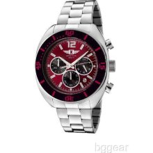 I by Invicta 90232-003 Men's Chronograph Red Dial Stainless Watch