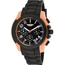 I by Invicta Men's Chronograph Black Dial Black Polyurethane ...