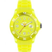 Ice 101976 Flashy Neon Yellow Silicone Strap 43mm Women's Watch