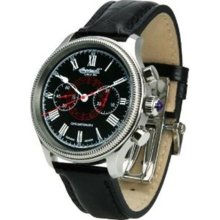 Ingersoll Men's IN4604BK Black Leather Automatic Watch with Black ...