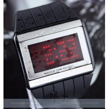 Inspired Red Led Touch Screen Waterproof Sports Watch Fashion Mens Unisex