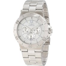 Invicta 1265 Men's Specialty Silver Tone Dial Stainless Steel Chronogr
