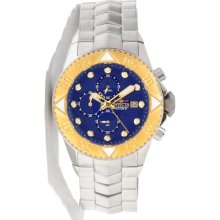 Invicta 13098 Men's Pro Diver Galaxy Blue Dial Gold Tone Bezel Chronograph Watch