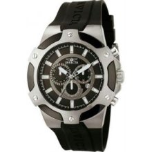 Invicta 7342 Mens Stainless Steel Signature Chronograph Black Strap