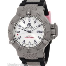 Invicta Men's 1589 Subaqua Noma Iii Silver Dial Black Polyurethane Watch