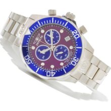 Invicta Men's Pro Diver Grand Diver Swiss Quartz Chronograph Stainless Steel Bracelet Watch BLUE