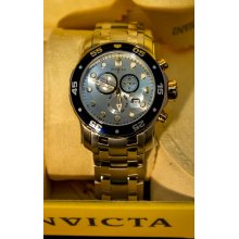 Invicta Men's PRO DIVER SCUBA Chrono Gunmetal w/ Burgundy Enamel Dial #10375