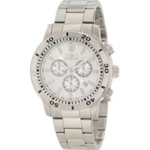 Invicta Mens Specialty Swiss Chronograph Silver Dial Stainless Steel Watch 10358