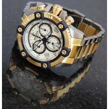 Invicta Reserve Mens Arsenal Swiss Gold-tone Dial Two-tone Ss Bracelet Watch