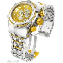 Invicta Reserve Men's Bolt Zeus Gold-ton Swiss Quartz Chronograp Bracelet Watch