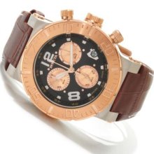 Invicta Reserve Men's Ocean Reef Swiss Chronograph Leather Strap Watch