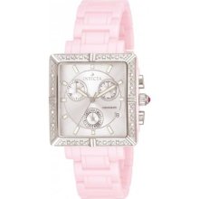 Invicta Square Chronograph Swiss Movement Ceramic Band and Case Crysta