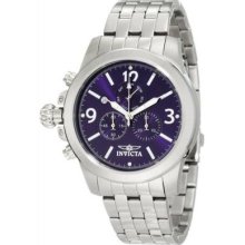 Invicta Watches Mens Chronograph Wrist Watch 10055 Steel Original Blue Zxc