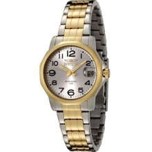 Invicta Womens Ii Collection Date Window Silver Dial Two Tone Bracelet Watch