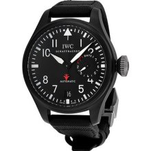 Iwc Big Pilot Top Gun Black Dial Automatic Power Reserve Mens Watch Iw501901