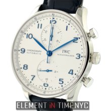 IWC Portuguese Collection Chronograph Stainless Steel Silver Arabic Dial