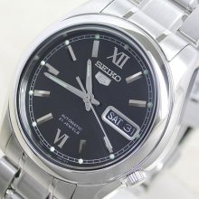 Japan Seiko5 7s26 Automatic For Men Black Dial Stanless Steel