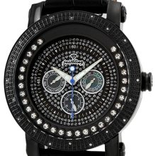 JBW Hendrix Multi-Function Leather Chronograph Diamond Watch