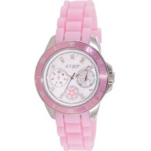 Jet Set Womens Amsterdam Stainless Watch - Pink Rubber Strap - Pink Dial - JETJ50962-140