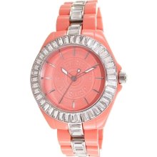 Jet Set Womens St. Tropez Plastic Watch - Pink Rubber Strap - Pink Dial - JETJ15144-08