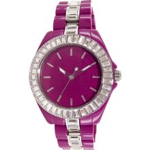 Jet Set Womens St. Tropez Plastic Watch - Pink Rubber Strap - Pink Dial - JETJ15144-06