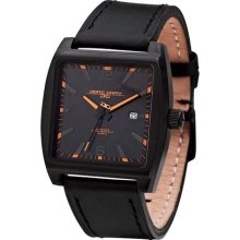 Jorg Gray Leather Black Dial Men's watch #JG5200-18