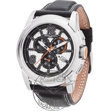 Jorg Gray Sport wrist watches: Chrono Black/Silver/Orange jg9400-15