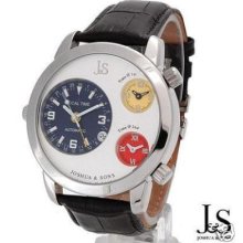 Joshua & Sons Js Automatic Watch - Three Time Zones