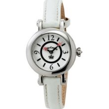 Juicy Couture Authentic White Leather Loren Bracelet Watch Gift Box