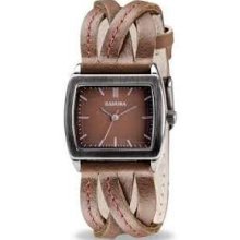 Kahuna Ladies' Crossed Leather Strap Brown KLS-0209L Watch