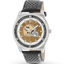 Kay Jewelers Men s NFL Watch New Orleans Saints Stainless Steel/Leather- Men's Watches