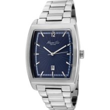 Kenneth Cole Mens Classic Blue Dial Stainless Steel Sport Watch With Date Kc9070