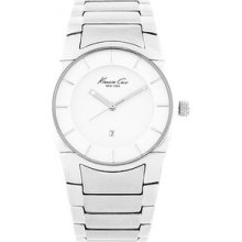 Kenneth Cole Womens Stainless Steel Bracelet Watch With White Dial Date Display