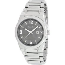 Kenneth Cole York Mens Dress Sport Classic Grey Dial Stainless Steel Watch