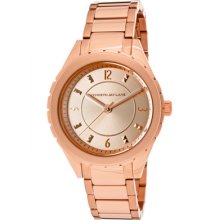 Kenneth Jay Lane Watch 2213 Women's Rose Gold Sunray Dial Rose Goldtone Ip