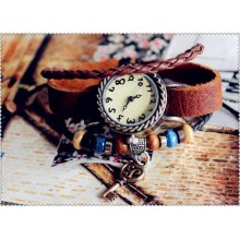 key love leather wrist watch,vintage watch,leather watch,antique watch,vintage wristwatch ,wrist watch, handmade watch, watch,rivet watch