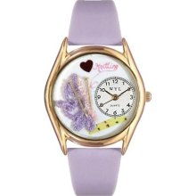 Knitting Lavender Leather And Goldtone Watch ...