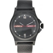 L007GIBBRB Levis Ladies Black Dial Leather Strap Watch