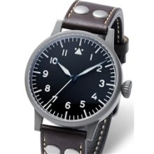 Laco Hof Type A Dial Swiss Quartz Pilot Watch with Sapphire Crystal #861744