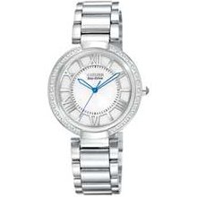 Ladies' Citizen Eco-Drive D'Orsay Diamond Accent Watch with Silver