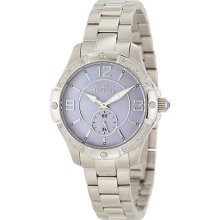 Ladies Invicta 10220 Angel Diamond Accent Purple Mop Dial Swiss Quartz Watch