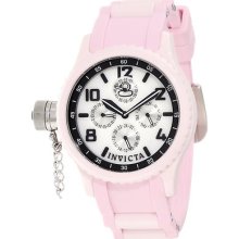 Ladies Invicta 11367 Russian Diver White Mother Of Pearl Dial Pink Watch