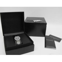 Ladies Movado Serio Diamond Accent Watch With Black Dial 0606385 W/box & Papers
