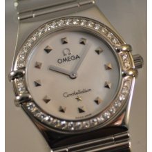 Ladies Omega Constellation Diamond Mother Of Pearl Dial Swiss Made Dress Watch