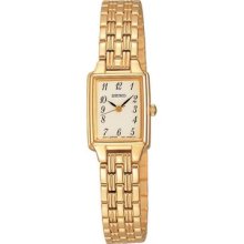 Ladies Seiko Gold Tone Stainless Steel Beige Dial Watch