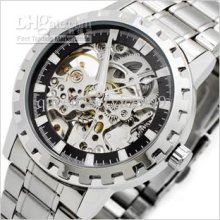 Lady Automatic Mechanical Watch Steel Hollow Business Women, Couples