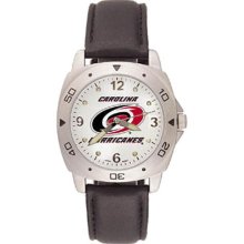 LogoArt Carolina Hurricanes Men's Leather Pro Watch ...