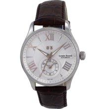 Louis Erard Watches Men's 1931 GMT Silver Dial Brown Crocodile Brown