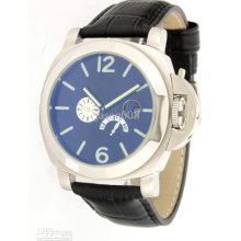 . Luminor Marina Power Reserve Automatic Black Leather Band Men's Wa